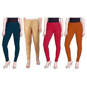 lyra pack of 3 women full length churidar leggings
