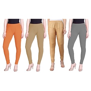 lyra pack of 3 women full length churidar leggings