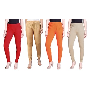 lyra pack of 3 women full length churidar leggings