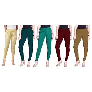 lyra pack of 3 women full length churidar leggings