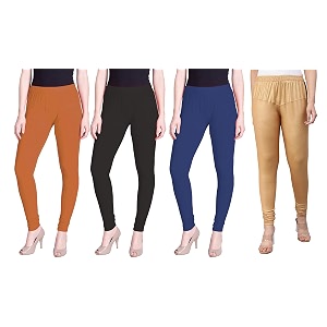 lyra pack of 3 women full length churidar leggings