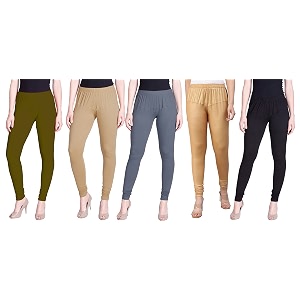 lyra pack of 3 women full length churidar leggings