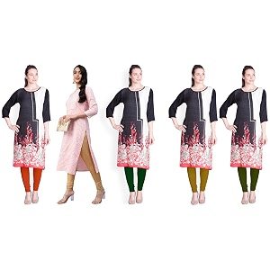 lyra pack of 3 women full length churidar leggings