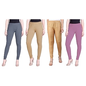 lyra pack of 3 women full length churidar leggings