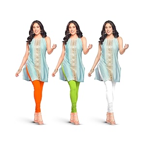 lyra pack of 3 women full length churidar leggings