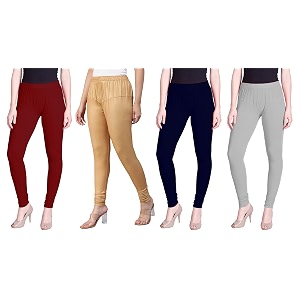 lyra pack of 3 women full length churidar leggings