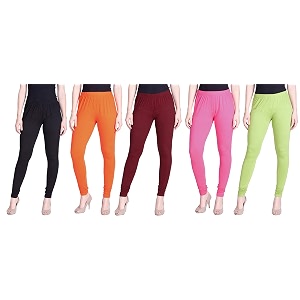 lyra pack of 3 women full length churidar leggings