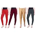 Lyra Pack of 3 Women Full Length Churidar Leggings