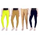 Lyra Pack of 3 Women Full Length Churidar Leggings
