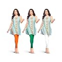 Lyra Pack of 3 Women Full Length Churidar Leggings