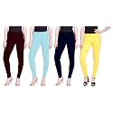 Lyra Pack of 3 Women Full Length Churidar Leggings