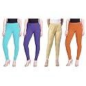 Lyra Pack of 3 Women Full Length Churidar Leggings