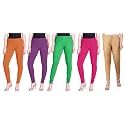Lyra Pack of 3 Women Full Length Churidar Leggings