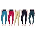 Lyra Pack of 3 Women Full Length Churidar Leggings
