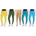Lyra Pack of 3 Women Full Length Churidar Leggings