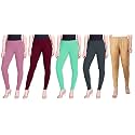 Lyra Pack of 3 Women Full Length Churidar Leggings