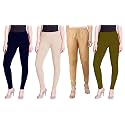 Lyra Pack of 3 Women Full Length Churidar Leggings