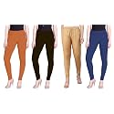 Lyra Pack of 3 Women Full Length Churidar Leggings
