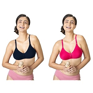 lyra women39s cotton lightly padded wire free classic full-coverage molded bra