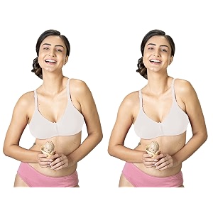 lyra women39s cotton lightly padded wire free classic full-coverage molded bra