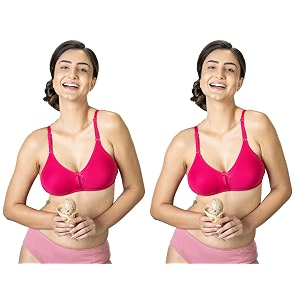 lyra 516 flora mesh ladder moulded premium cotton bra fuschia