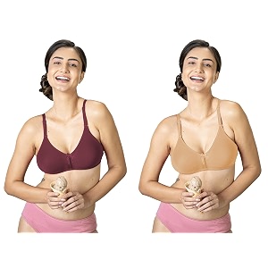 lyra women39s cotton lightly padded wire free classic full-coverage molded bra