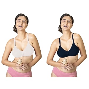 lyra women39s cotton lightly padded wire free classic full-coverage molded bra