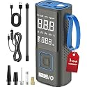 Lyrovo Cordless Smart Tyre Inflator For Car And Bike Metal Body - Auto Shutoff Portable Air Compressor 150PSI, Air Pump For Car Tires (LY-6988-WTI), Grey