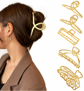 LYROVO 5 PCS Metal Large Hair Claw