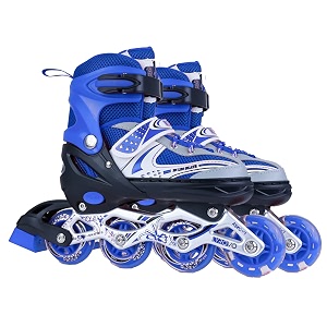 lyrovo adjustable inline skates set for boys kids and girls skating m blue