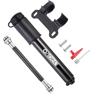 lyrovo aluminium pump for cycle bicycle car football and balloon foot pump tire inflator 17 x 3 x 3 cm black
