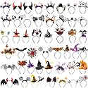 Lyrow 48 Pcs Halloween Headbands for Women Cosplay Costume,Mixed Style