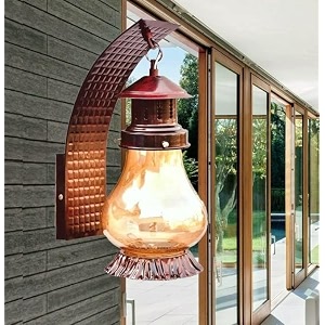 lyse decor metal decorative wall hanging light for living room wall lamp sconce for home decoration brown