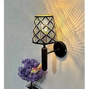 lyse decor metal decorative wall hanging light for living room wall lamp sconce for home decoration black shade