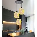 Lyse Decor Handcrafted Glass Decorative Hanging Light for Living Room, Ceiling Chandelier Pendant Light for Home Decoration (Hanging Brown)