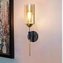 Lyse Decor Decorative Wall Light for Living Room Modern, Beside Wall Lamp for Bedroom, Home Decoration Items for Wall (Black &amp; Golden Electroplating)