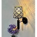 Lyse Decor metal Decorative Wall Hanging Light for Living Room, Wall Lamp Sconce for Home Decoration (Black Shade)