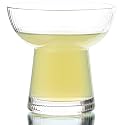 Lysenn Stemless Margarita Glasses Set of 2, Ribbed Cocktail Glasses, 10oz