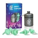 LYSIAN High Fidelity Concert Ear Plugs for Music Reusable-2 Pairs Pack Musicians Earplugs for Noise Cancelling, Concert Festivals, Drummers, DJS, Raves, Games -23dB