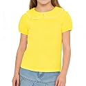 LYSMuch Girl Short Sleeve Peter Pan Collar Shirt Kid School Polo Shirt