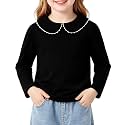 LYSMuch Toddler Girl Long Sleeve Peter Pan Collar Top
