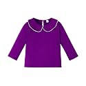 LYSMuch Toddler Girl Long Sleeve Peter Pan Collar Top