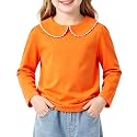 LYSMuch Toddler Girl Long Sleeve Peter Pan Collar Top