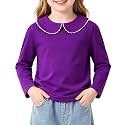 LYSMuch Toddler Girl Long Sleeve Peter Pan Collar Top