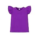LYSMuch Toddler Girls Short Sleeve Ruffle Basic Blouse