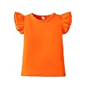 LYSMuch Toddler Girls Short Sleeve Ruffle Basic Blouse