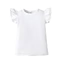 LYSMuch Toddler Girls Short Sleeve Ruffle Basic Blouse