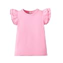 LYSMuch Toddler Girls Short Sleeve Ruffle Basic Blouse