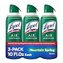 Lysol Air Sanitizer Spray, Air Freshener Alternative, Mountain Spring 3-Pk