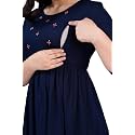 Lyssa Women39s Solid Rayon Embroidery Maternity with